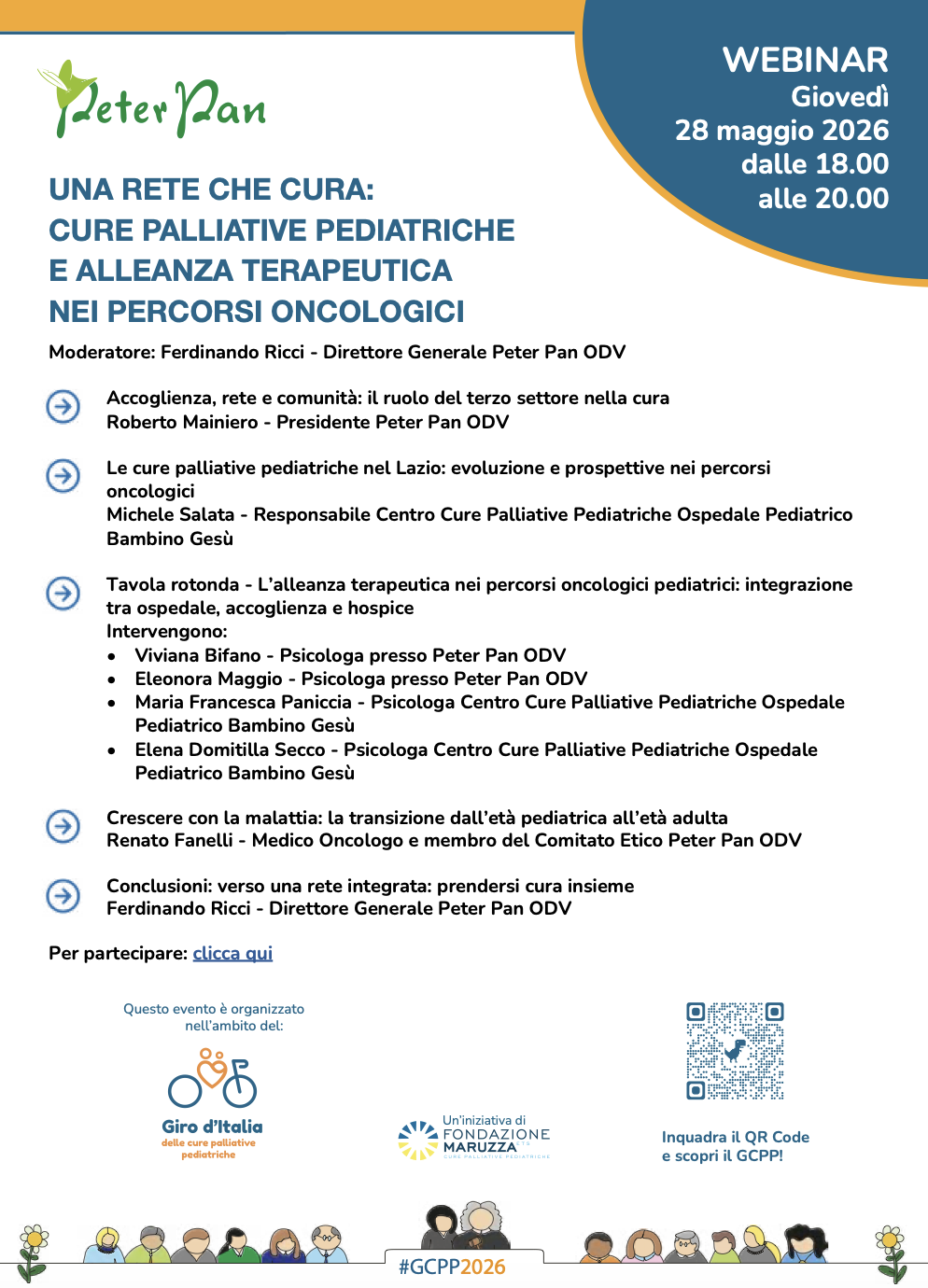 Una rete che cura: cure palliative pediatriche e alleanza terapeutica nei percorsi oncologici - giro d'italia delle cure palliative pediatriche